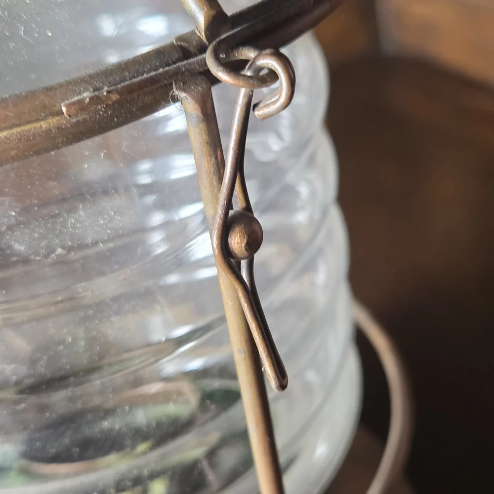 Rustic Brown Metal Lantern